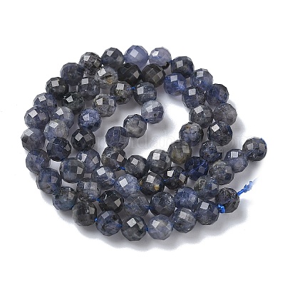 Нити из натурального иолита / кордиерита / дихроита&nbsp;G-L651-C03-6mm-1