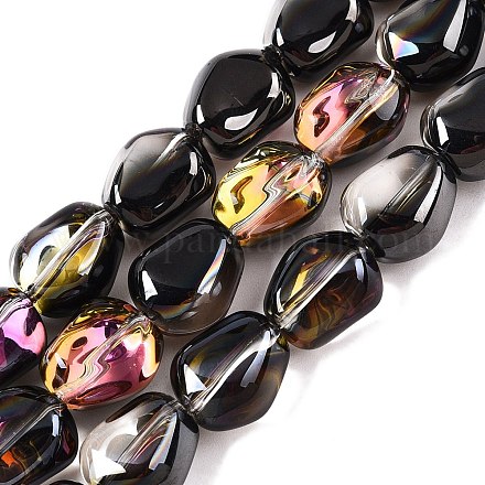 Стеклянные бусины с гальваническим покрытием &nbsp;EGLA-T021-08A-1