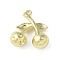 Brass Pendants, Cherry Charms, Rack Plating, Long-Lasting Plated, Real 18K Gold Plated, 21x19x8mm, Hole: 1.5mm