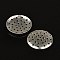 Aluminum Finger Ring/Brooch Sieve Findings, Perforated Disc Settings, Platinum, about 18mm in diameter, 2mm thick, hole: 1mm, 2880pcs/Bag