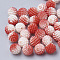 Imitation Pearl Acrylic Beads, Berry Beads, Combined Beads, Rainbow Gradient Mermaid Pearl Beads, Round, Red, 12mm, Hole: 1.5mm, about 200pcs/bag