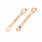 Iron Links Connectors, for DIY Earring, Rectangle, Light Gold, 15x2x1.2mm, Hole: 1mm, 50pcs/bag