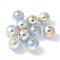 Plated ABS Plastic Beads, Round, Gainsboro, 16mm, Hole: 2mm