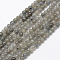 Natural Labradorite Beads Strands, Grade A+, Round, 4mm, Hole: 1mm, about 91pcs/strand, 15.5 inch(39cm)