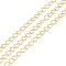 Brass Curb Chains, Long-Lasting Plated, Soldered, with Spool, Cadmium Free & Lead Free, Real 18K Gold Plated, 5x3.8x0.6mm
