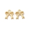 Rack Plating Alloy Pendant, Bowknot, Golden, 11x9.5x2.5mm, Hole: 1.6mm