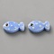 Handmade Porcelain Beads, Fish, Lavender, 19.5x11x6.5mm, Hole: 2mm