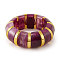 Acrylic Bead Bangles for Women, Purple, Inner Diameter: 3-1/8 inch(7.8cm)