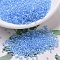 MIYUKI Delica Beads, Cylinder, Japanese Seed Beads, 11/0, (DB0076) Light Blue Lined Crystal AB, 1.3x1.6mm, Hole: 0.8mm, about 2000pcs/10g