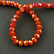 Electroplate Opaque Glass Beads Strands, AB Color Plated, Faceted(32 Facets), Round, Orange Red, 4mm, Hole: 0.5mm, about 100pcs/strand, 14.2 inch