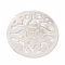 Natural Trochus Shell Pendants, Flat Round, White, 28.6~29mm, Hole: 1~1.5mm