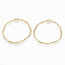 Brass Pendants, Nickel Free, Ring, Raw(Unplated), 34x35x1.5mm, Hole: 1mm