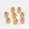 Brass Round Spacer Beads, Lead Free & Cadmium Free & Nickel Free, Real 18K Gold Plated, 4mm, Hole: 1.5mm, about 60pcs/5g