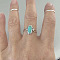 Alloy & Turquoise Finger Rings for Women, Oval, Turquoise, US Size 6(16.5mm)