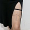 Alloy Rhinestone Sexy Elastic Multilayer Tassel Butterfly Leg Chain, Thigh Body Chain for Women Girls, Golden, 360mm