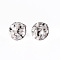 Non-Tarnish 304 Stainless Steel Stud Earring Findings, with Earring Backs, Flat Round, Stainless Steel Color, 10mm, Hole: 1.2mm, Pin: 0.8mm