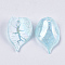 Acrylic Pendants, Crackle & AB Color, Petal , Light Sky Blue, 21x13~14x5mm, Hole: 1.5mm
