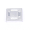 Empty Square Aluminum Palette Pans, Eyeshadow Blush Lipstick Organizer, for Cosmetic Palettes, Silver, 22.5x22.5x3.5mm