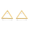 201 Stainless Steel Linking Rings, Triangle, Golden, 12x13.5x1mm, Inner Diameter: 7.5x8.5mm