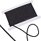 10 Yards Metallic Centipede Braided Cord, Flat, Black, 5mm, about 10 Yards(9.14m)/Bag