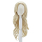 Fashion Wigs, Heat Resistant High Temperature Fiber, Synthetic Long & Curly Wigs for Women, Light Gold, 560mm