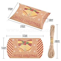 24 шт. 12 стиля картонные коробки-подушки для конфет с рождественской тематикой&nbsp;CON-FS0001-12