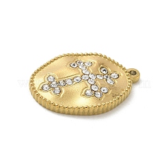 Подвески из нержавеющей стали 304 со стразами&nbsp;STAS-I322-37G-01