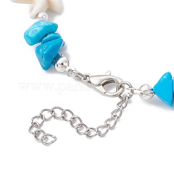 Браслеты из искусственного жемчуга и синтетической бирюзы для женщин&nbsp;BJEW-JB12370