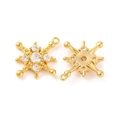 Латунные микропаве прозрачные подвески с фианитом&nbsp;KK-U017-10G-G