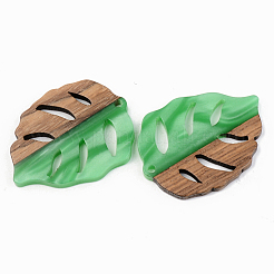 Подвески из непрозрачной смолы и ореха&nbsp;RESI-S389-003A-C03