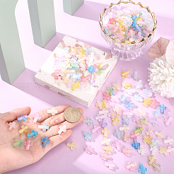 300 шт. прозрачные акриловые бусины градиентного цвета&nbsp;OACR-HY0001-25