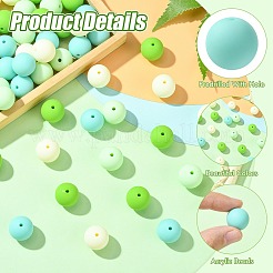 Прорезиненные стиль непрозрачной акриловые бусины&nbsp;MACR-CJC0009-02C