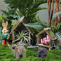 50 шт. 2 стиля 3D-украшения в виде слона из смолы&nbsp;AJEW-GA0009-28