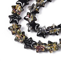 Стеклянные бусины с гальваническим покрытием &nbsp;EGLA-N020-01A