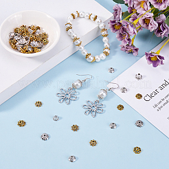 240 шт. 8 стиля тибетских сплавных бусин-цветочков&nbsp;FIND-SP0001-63