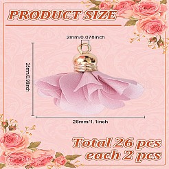 26 шт. 13-х цветные тканевые подвески&nbsp;FIND-LP0002-04