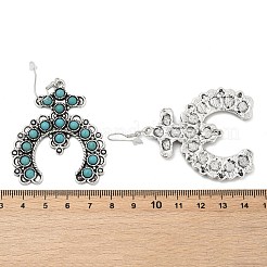 Серьги-подвески из искусственного сплава бирюзы для женщин&nbsp;LS-EJEW-U053-10AS-02