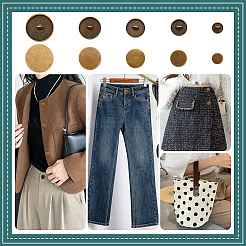 50 шт. 5 стильных пуговицы из сплава с тремя отверстиями на ножке&nbsp;BUTT-WR0001-10C