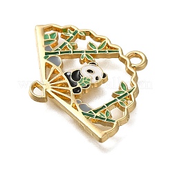 Подвески из эмали и сплава с покрытием на тему панды&nbsp;ENAM-S021-08G-C