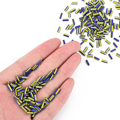 Непрозрачные цвета двухцветные стеклянные бусины из стекляруса&nbsp;SEED-T006-02B-03