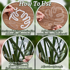 Акриловый фиксатор роста растений в форме листа&nbsp;DIY-WH0430-933B