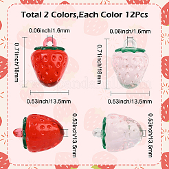 24шт 2 цвета прозрачные акриловые подвески&nbsp;OACR-SC0002-51