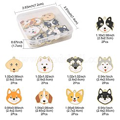 18шт 9 стиля подвески из сплава с эмалью&nbsp;ENAM-FS0003-63