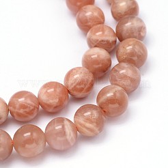 Круглый естественный класс б Sunstone бисер пряди&nbsp;G-F222-33-6mm