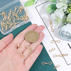 20 комплект латунных застежек с крючками и S-образными крючками&nbsp;KK-FH0003-02