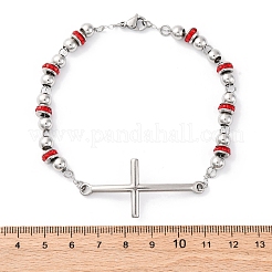 201 браслет из звеньев цепи из нержавеющей стали&nbsp;BJEW-A032-01P-03