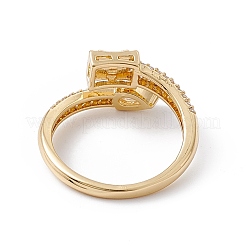 Прозрачный кубический цирконий каплевидная и прямоугольная открытая манжета&nbsp;RJEW-B043-14