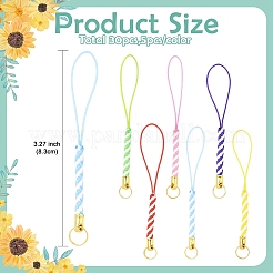 30 шт. 6-цветный плетеный нейлоновый шнур для мобильных ремней&nbsp;FIND-YW0011-77