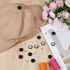 12 шт. железных пуговиц с хлопковой обивкой&nbsp;BUTT-BC0001-17C