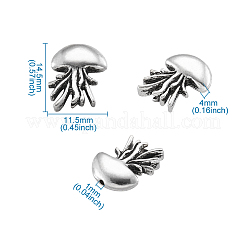 Сплавочные овальные бусины тибетского стиля &nbsp;PALLOY-TAC0009-19AS